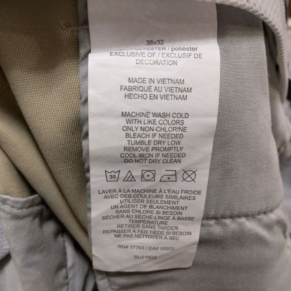 Callaway golf pants mens 36x32 khaki tan flat front chino polyester casual dress - Picture 3 of 8